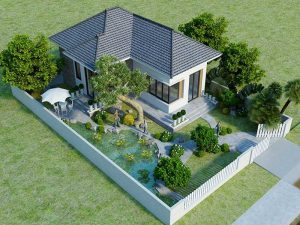 thiết kế nhà vườn nông thôn