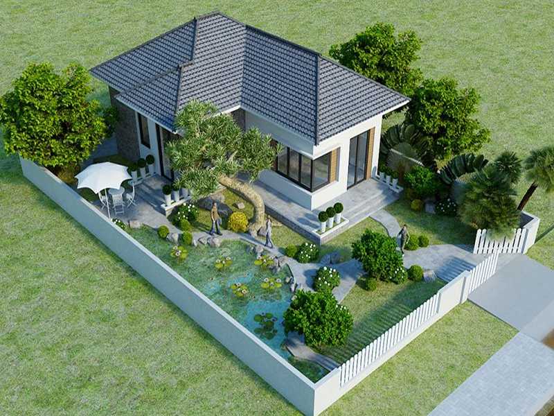 thiết kế nhà vườn nông thôn